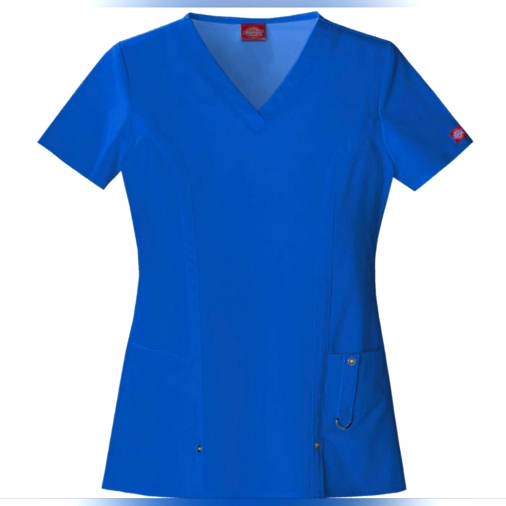 Dickies Xtreme Stretch Women's Royal Blue V-Neck Scrub Top Size 5X